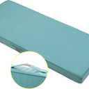 Outdoor Bench Cushion 45 x18 x3 Inch,Waterproof Portable Settee Cushion,Foam Insert with Handle&Ties,Bench Seat Pads for Garden Patio Porch Swing Backyard Furniture(Light Turquoise)