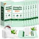 70 Count Natural Mosquito Repellent Wipes, Portable Travel-Size Insect Bug Repellent Wipes in Resealable Pouches, 10 Wipes per Pack, for Camping, Hiking, Travel, Patio Outdoor Protection