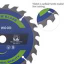 3pcs Circular Saw Blade - [6 1/2-inch x 24 Teeth x 5/8-inch Arbor] Circular Cutting Blade with 5/8" to 3/8" Washer Adapter for Woodworking Plastic Use, 0.06-inch Kerf