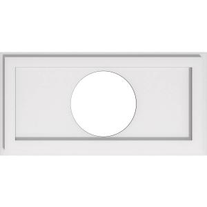 Ekena Millwork CMP22X11RE-07000 Rectangle Architectural Grade PVC Contemporary Urethane Ceiling Medallions 22"W x 11"H x 7"ID x 7 1/2"C x 1"P