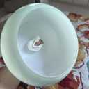 Mid Century Ceiling Light Fixture - Milk Glass Shade, Gold Modern Flush Mount Lamp for Hallway, Dining Room, Kitchen