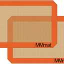 MMmat Silicone Baking Mats  Best German Silicone  Non Slip Silicone Baking Sheet, Non Stick Reusable Silicone Mats for Baking, Oven Liner, Counter Mat  9x13 inch, Set of 2