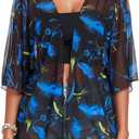 RELLECIGA Beach Cover Up for Women Swimsuit Kimono Cardigans Loose Casual Bathing Suit Coverups (S)