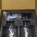 Molimoli Coffee Syrup Dispenser - Glass Bottle w. Pump, 11.8 oz 350 ml, Set of 2, Black Upgraded Pump (350ml, Set of 2)