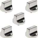 Upgraded Stainless Steel W11366438 Stove Knobs, Compatible with Whirlpool Range WCG55US0HS00 WCG55US0HS05 WCG55US6HS05 WCG77US0HS00 WCG77US0HS05, Replacements for W10850010 W11084623 Stove Knob, 5PCS