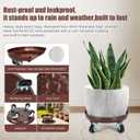 11 Inch Plant Caddy with Wheels Heavy Duty, 260 lbs Capacity, 4 Swivel Casters (2 Locking), Steel Rolling Plant Stand, High-Strength Rust-Proof Steel