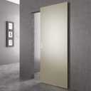47" Concealed Sliding Barn Door Hardware and Track Floating Wall MountSoft Closing(Newly Upgraded 4-Wheel Pulley)