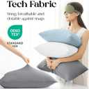 Cooling Pillow Cases for Hot Sleepers, 2 Pack Standard Size Cool Pillow Case Cover with Durable Zipper, Silky Soft & Stays Cool All Night, Gentle on Hair & Skin (Dark Grey)