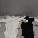 Gerber Unisex Baby 6 Pack Long-sleeve Onesies Bodysuit (3-6 Months, White and Black)