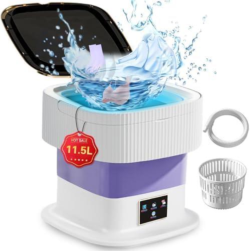 Portable Washing Machine,11.5L Mini Washing Machine for Small Delicates,Underwear,Baby Clothes,Sock.Foldable and portable washing machine for Apartment, Home, Hotel, Camping,RV