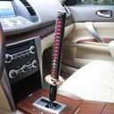 RYANSTAR Samurai Sword Automatic Shift Knob Universal Compatible with Lock/Button Automatic TransmissionCool Katana Gear Shifter Metal Weighted Black&Red