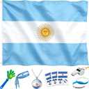 2026 World Cup Fan Accessories Kit, 7 PCS World Soccer Sport Cup Gear Set, World Cup Merchandise for Soccer Party Decorations, Stadium Events, Watch Party, Home Cheering
