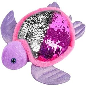 ArtCreativity Flip Sequin Sea Turtle Plush Toy, 1PC, Soft Stuffed Sea Turtle with Color Changing Sequins, Cute Home and Nursery Animal Decorations, Calming Fidget Toy for Girls & Boys, 10.5 Inches