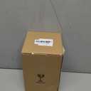 White Vase, Ceramic Ribbed Vase for Flowers and Pampas Grass, 8 Inch Simple Modern Table Vase for Home Office Bedroom, Living Room Kitchen Decor