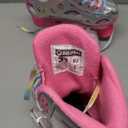 SULIFEEL Rainbow Unicorn Roller Skates for Girls Light up Wheels Kids Quad Skates with High Top Reflective TPU Leather Rainbow Unicorn (1.5)