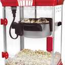 West Bend Theater Crazy Movie Theater Popcorn Popper, Gourmet Popcorn Maker Machine with Nonstick Popcorn Kettle, Measuring Tool and Popcorn Scoop for Popcorn Machine, 4-Qt., Red