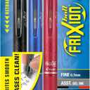 PILOT FriXion Clicker Erasable, Refillable & Retractable Gel Ink Pens, Fine Point, Black/Blue/Red Inks, 3-Pack (31467)