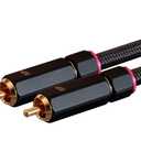 Monoprice - 138076 Male RCA Two Channel Stereo Audio Cable - 3 Feet - Black, Gold Plated Connectors, Double Shielded with Copper Braiding - Onix Series