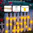 YIQU Easter Decoration String Lights, 10FT 12LED Indoor Chick Mantel Garland Battery Operated with Remote Timer 8 Modes, Hemp Rope Banner for Fireplace Table Wall Spring Party Indoor Outdoor Decor
