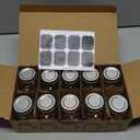 2.5oz Small Mason Jars with Stainless Steel Lids & Chalkboard Labels (10 pack) Leak Proof Mini Mason Jars with Handles, Glass Shot Glasses, Tiny Mason Jar Mugs for Gifts, Party Favors, Candy, Weddings