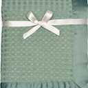 Modern Moments by Gerber Cozy-Soft Unisex Baby Blankets - Multi-use for Baby, Baby Essentials (30" x 40", Green)