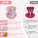 2 x Doll Car Seat for 17cm Dolls with Air Vent Clip, Car Decorations, Have a Seat Clips onto Car Air Vent, for Blind Box Doll Fans, Collectors (Pink)