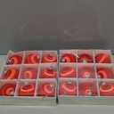 Threan 18 Pcs Red Christmas Satin Balls Christmas Silk Ball Ornaments Shatterproof Tree Decorations Elegant Hanging Ornaments for Xmas Tree Decor (2.36 Inch)