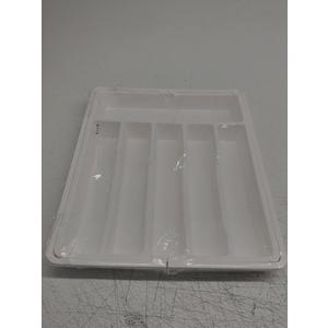 Lifewit Silverware Drawer Organizer, Expandable Utensil Tray for Kitchen, BPA Free Flatware and Cutlery Holder, Adjustable Plastic Storage for Spoons Forks Knives, Large, White (XL(13-22''W x 15"D))