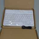 XIWMIX Ultra-Slim Wireless Bluetooth Keyboard - Universal Rechargeable Portable, Compatible with iPadAll Models 11th/10th, iPad Pro, iPad Air, iPad mini, Galaxy Tablet, iOS, Android, Windows Devices (White)