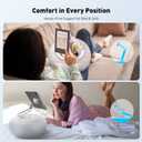 AboveTEK Kindle Pillow Stand, Magnetic iPad Holder for Bed with Snack Bowl, 360 Adjustable Soft Tablet Lap Pillow for Reading, Compatible with Kindle, Tablet, Phone, Ideal Cozy Gift for Family(Gray)
