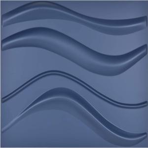 Art3d 19.7" x 19.7" (Pack Of 12) Wall Panel Wave, Blue
