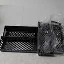 Allinside Magnetic Spice Rack for Refrigerator, Movable Magnet Fridge Seasoning Storage Organizer Shelves, Metal Kitchen Pantry Jars Holder, Stove Microwave Oven Countertop Organization, Black, 4 Pack