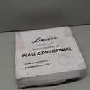 Liacere 50PCS Green Plastic Plates - Heavy Duty Disposable Plate-Green and Gold Include 25PCS Dinner Plate, 25PCS Dessert Plates for Easter&Baby Shower Gifts & Chrismas &Christmas