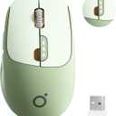 SEUNKWANG EWEADN Q5 Wireless Mouse, Bluetooth & 2.4G Quiet Computer Mouses with 1600 DPI, Battery Level Display, Ergonomic Office Mouse,6 Button Portable Cute Cordless Mice for Laptop/PC/Mac- Green