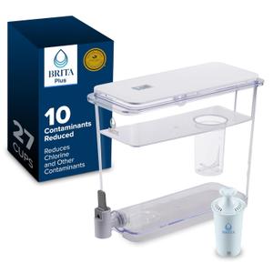 Brita UltraMax Large Water Dispenser with 1 BritaPlus Filter, 27 Cup, White  