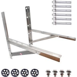 TAUROX Mini Split Wall Mounting Bracket for 9000-24000 BTU CondenserMini Split Stand Stainless Steel Support for Air Conditioner or Heat Pump Systems.
