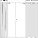 2 x NICETOWN Natural Linen Doorway Curtains 80 inches Long, Grommet Thick Linen Weave Semi Sheer Window Treatments Privacy Assured with Light Filtering for Bedroom/Side Door, W34 x L80