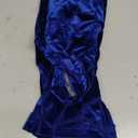 sedmoda Women's Bodycon Velvet Mini Dresses Side Zipper Slit Mesh Patchwork Sexy Long Sleeve Club Outfits (Medium, Blue)