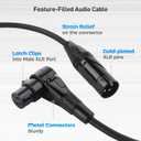 Cable Matters 2-Pack Right Angle XLR Cable, XLR Microphone Cable - 3ft, Oxygen-Free Copper (OFC) Microphone Right Angle Cord, Mic Cord, Black