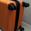 Amazon Basics 30" Hardside Large Checked Luggage, Expandable For Up to 15% More Space, Hardshell Suitcase With Wheels, Scratch-Resistant Surface, Four Multi-directional Wheels, Orange