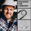 Bluetooth Earplug Headphones for Work, Neckband Wireless Ear Plugs Earbuds, 29 dB Noise Reduction Ear Protection with Replacement Ear Tips, 30 Hour Battery, OSHA Compliant for Industrial Safety