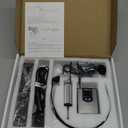 HOTEC UHF Wireless Headset Microphone/Lavalier Lapel Mic with Bodypack Transmitter and Mini Rechargeable Receiver 1/4" Output for Vlogging or Speech (silver)