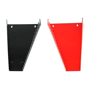JSP Manufacturing Red & Black 16 Tool Standard Wrench Holder Wrench Organizer 2 Pack | Storage Rack Tray Tool Holder