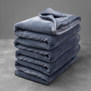 Mellowdy Extra Thick Hearty Plush Flannel Blanket (Dark Grey, 60x80) - 500GSM Twin Size Warm Blanket for Winter, Fall | Soft, Fluffy, Cuddly, Perfect for Bed, Oversized Throw for Couch, Sofa