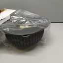 4-1 Colander with Bowl Set - Pasta Strainer - Colander for Kitchen - Strainers and Colanders Rice Strainer Fruit Cleaner Veggie Wash Sink Strainer Kitchen Essentials - Dark Grey