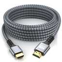 looyotul 4k Hdmi Cable 50ft Ultra High Speed HDMI 2.0 Cable 4K@60HZ 3D ARC Gold-Plated Connector Ethernet Audio Video Return HDMI Cord for UHD TV Monitor Laptop Xbox PS4/PS5 Roku TV ect.(Silvery)