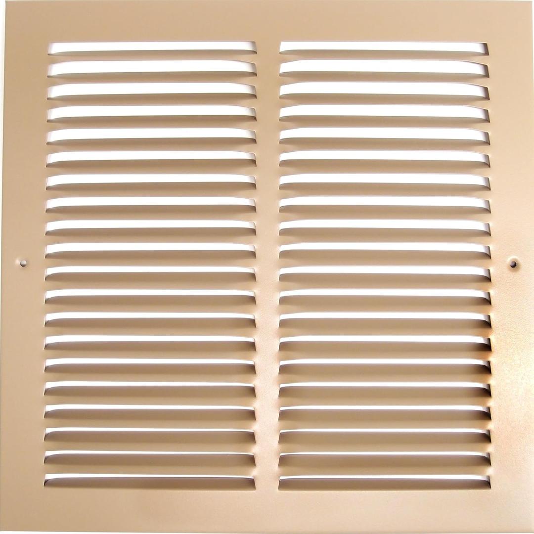 HVAC Premium 24'' x 18'' [Duct Opening] Flat Stamped Steel Return Air Grille - Sidewall and Ceiling - HVAC Vent Duct Cover - Brown [Outer Dimensions: 25.75''w X 19.75''h]