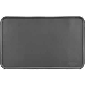 Silicone Pet Feeding Mat - 18.5 Inch x 11.5 Inch Waterproof Feeding Mat with Raised Edges to Prevent Spills - Perfect for Dogs and Cats