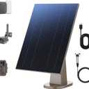 8W Solar Panel for Trail Camera with Build-in 44.4Wh Rechargeable Battery, Comes with 360Adjustable Mounting, 6V/12V DC & USB-C Port for Outdoor Camera, Trail Camera, Type-C Device IP66 Waterproof