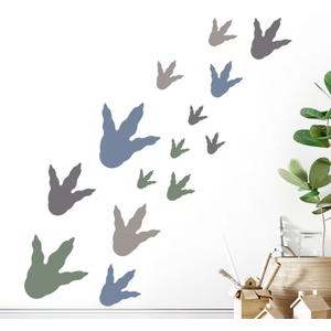 192pcs Dinosaur Footprints Decor, Peel and Stick Vinyl Stickers, Removable Decals for Wall, Kids Classroom, School, Baby Nursery, Bedroom, Toddler Pack of 2